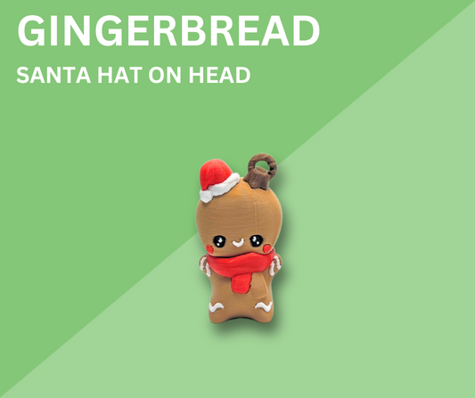 Gingerbread with Santa Hat